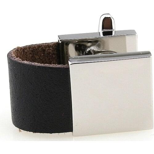 Cufflinks Mens Jewelry Black Leather Chain Cufflinks gemelos French Shirt cuff Cuff Links for Mens,Free Shipping