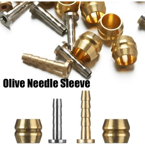 10Sets Alloy Olive Needle Sleeve No Leaks Oil Tube Hose Connector Insert Hydraulic Disc Brake MTB Bike Bicycle Accessories