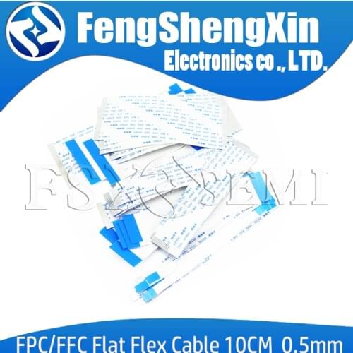 10Pcs Type A/B 0.5mm Pitch FPC FFC Flexible Flat Cable 10CM 100MM 4/6/8/10/12/14/16/18/20/24/26/30/32P/34P/40P~96P