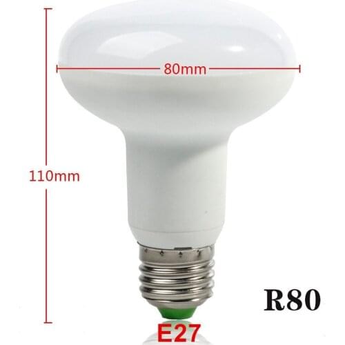 10pcs/lot R80 E27 led bulb light 12w dimmable Umbrella LED globe light AC85-265V warm white cold white led corn light