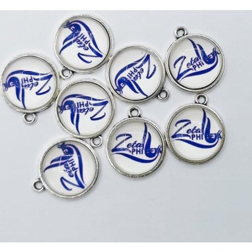 10pcs Zeta Phi Beta Charms Women DIY Jewelry Pendant Accessories