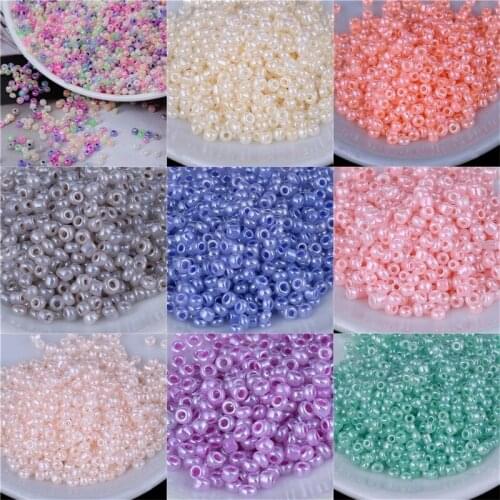 1200pcs/20g/Lot 2mm Top Glass Loose Nice Color Seed Spacer Beads Jewelry Making DIY, Women Kids Garment Accessories BT2
