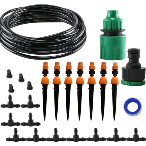 15M Garden Irrigation System Automatic Drip and Micro Sprinkler Kit Patio Yard Plant Vegetabel Berry Landscape Watering Supplies