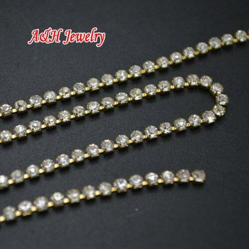25 Meters 3mm Diameter High Quality Prong Setting Alloy Chains For Bracelets & Necklace Making DIY Jewelry Findings