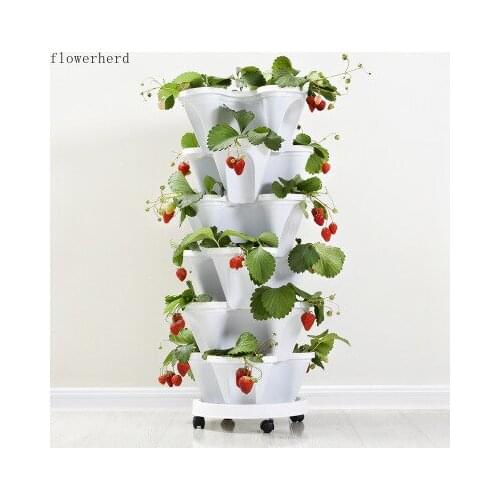 3d Multi-layer Combination Flower Pot Strawberry Planting Pot Large Three-petal Flower Pot Balcony Planting Pot Flower Pot