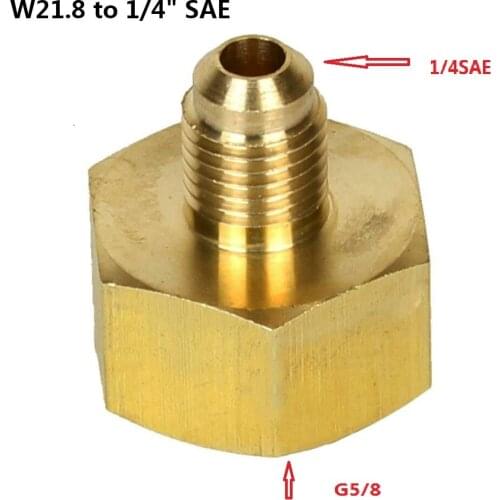 Freon R134A Auto Car Air Conditioner Adapter Refrigerants Bottle 32mm W21.8 To 1/4'' SAE Quick Coupler Connector