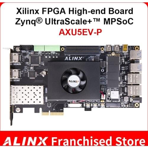 ALINX AXU5EV-P: Xilinx Zynq UltraScale+ MPSoC ZU5EG FPGA Development Board AI PCIe3.0 H.265 Automotive ADAS Vitis-AI
