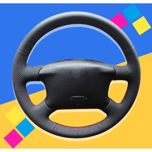 Auto Braid On The Steering Wheel Cover for Volkswagen VW Passat B5 1996-2005 Golf 4 1998-2004 Seat Alhambra Car Covers Interior