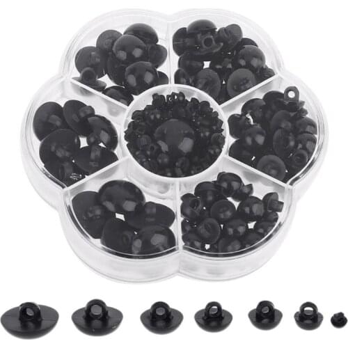 182 Pcs 6-17mm Black Plastic Crafts Safety Eyes for Teddy Bear Soft Dolls Toy Animal Doll Felting Amigurumi DIY Accessories