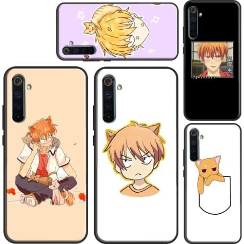 Kyo Cat Fruits Basket Case For OPPO Realme 8 Pro 6 7 Q3 Pro C3 C11 C15 C21 GT OnePlus 8 Pro 9 Pro 7T 8T 9R Cover