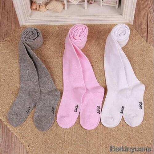 Childrens spring and autumn pantyhose cotton female baby pantyhose baby knit stitching tights soft baby clothing