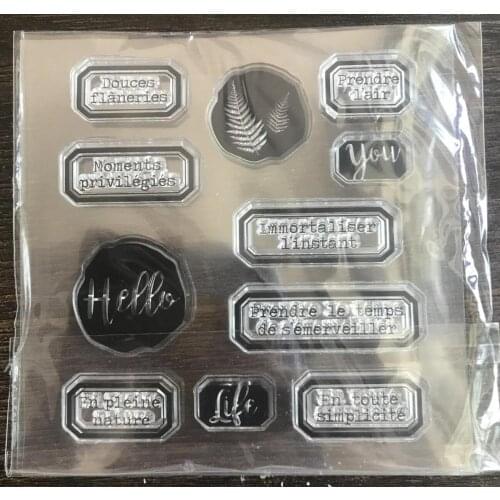 French Clear Silicone Stamp / seal for DIY Scrapbooking / Album Decorative Clear Stamp Sheets A284