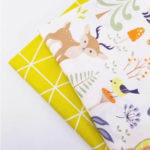 Cute Animal Printing Cotton Twill Fabric Material For DIY Quilting Sewing Baby&Children Sheets Cribs Cushions Blanket Fabric