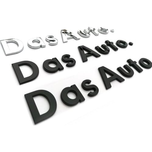 Capital & Lower Case Letters Emblem Handwriting Car Styling Trunk Logo Sticker for Volkswagen Das Auto. Golf CC Magotan Sagitar