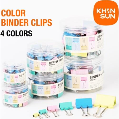 Deli E8555A Binder Clip 19mm 40PCS/TUBE Multicolor Paper clips Document File Binder school office supplies