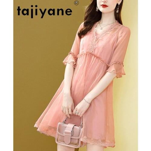 Mini for Dress Women Summer Dresses 100% Silk Womens Clothing Sexy Dress Real Silk Woman Dresses Sukienki TN2555