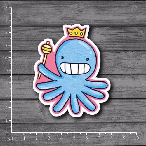 Octopus Queen Waterproof Stationery Stickers On Notebook Laptop Skin Suitcase Luggage Tide Brand Kids Toys Stickers[Single]
