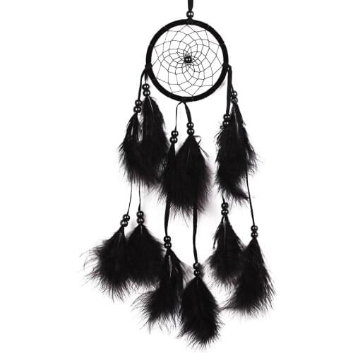 Original black dream catcher feather hanging art gifts to bestie friends creative valentines day gifts