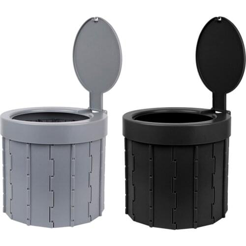 Portable Toilet With Lid Folding Camping Commode Toilet Seat Waterproof Travel Car Potty Vehicular Urinal For Camping Accessory