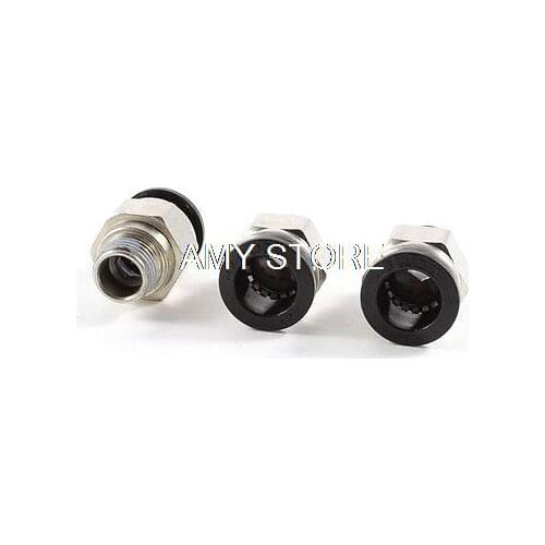 Straight Through Quick Union Pneumatic Fitting 12mm x 1/4" BSPT Male Thread