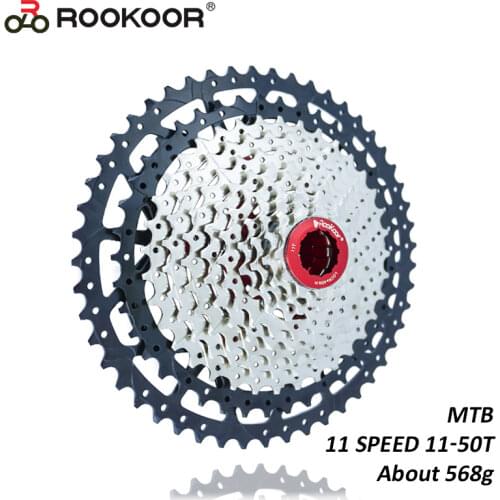 Rookoor 2020 Brand New Mountain Bike 11Speed Cassette Velocidade MTB Cassete Bicycle Parts Sprocket11-50T Silver Ultralight 568g