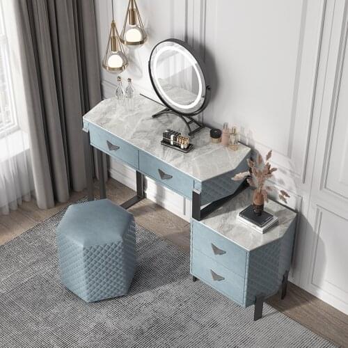 Luxury Bedroom Dressing Table Modern Minimalist Solid Wood Small-sized Storage Cabinet Integrated Modern Morocco Home Furniture