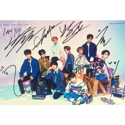 Hand signed Stray Kids autographed group photo I AM YOU K-POP 5*7 collection 102018