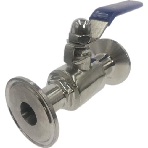 3/4" 19mm 304 Stainless Steel Sanitary Ball Valve Tri Clamp Ferrule Type For Homebrew Diary Product