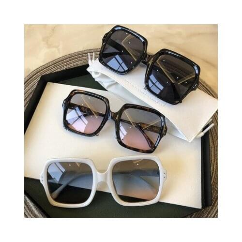 Vintage Oversize Square Sunglasses Women Luxury Brand Big Frame Women Sun Glasses Black Fashion Gradient Female Glasses Oculos