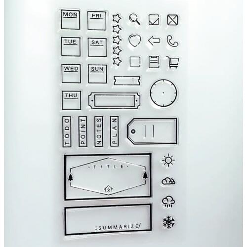 YLCS164 Calendar Silicone Clear Stamps For Scrapbooking DIY Album Paper Cards Making Decoration Embossing Rubber Stamp 11x16cm