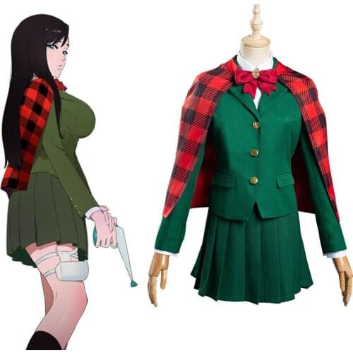 2021 Women Anime Burn the Witch Noel Niihashi Cosplay Costume Green Coat Uniform Halloween Carnival Party Girls Dresses Outfits