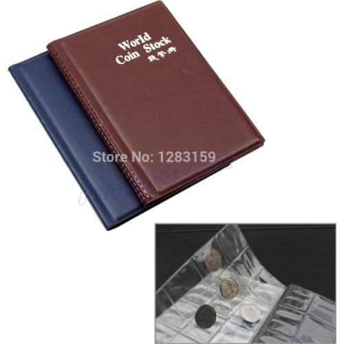 1PC 120 Coin Holders Collection Storage Money Penny Pockets Album Book Collecting-Y102