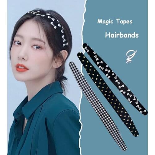 1Pc Lovely Cartoon Flower Bangs Stick Velcro Headbands Kids Girls Lovely Hair Artifact Hairbands Magic Tapes Hair Accessories