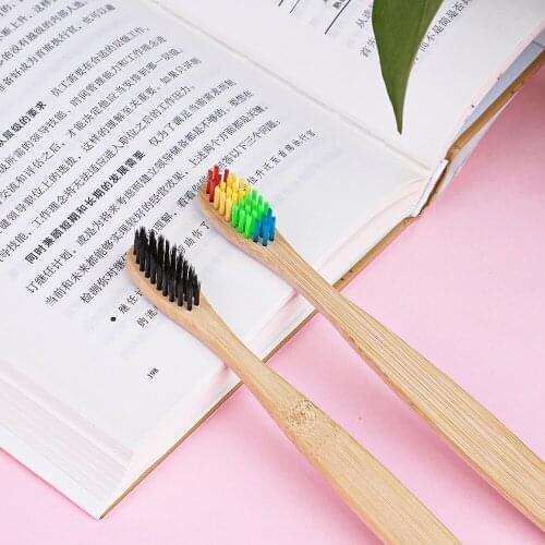 1PC Natural Bamboo Solid Tooth Brush Set Soft Bristle Charcoal Teeth Toothbrushes Dental Cleaning Oral Care Healthy Products