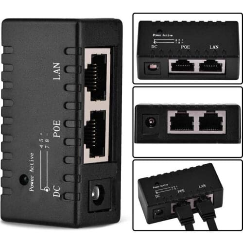 100Mbps POE Injector Power Splitter POE Splitter Adapter 5-48V/2A For LAN Network for IP Camera POE Adapter Module Accessories