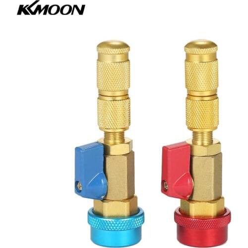 2pcs Air Conditioning R134A Valve Core Quick Remover Installer High Low Pressure Tool