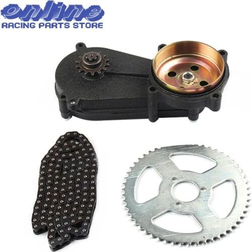 47cc 49cc pocket bike liya front gearbox transmission gear box mini moto atv with t8f chain and Chain plate 2 stroke engine part