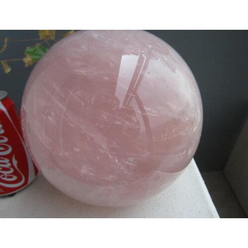 7400g (16.31 lb) Natural Rose Quartz Crystal Sphere Love Healing