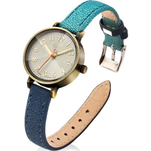 Julius Womens Watch Japan Quartz Hours Top Fashion Dress Bracelet Leather Retro Gradient Color Simple Girl Birthday Gift 855