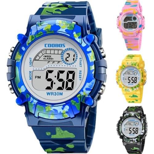 Hot Sale Colorful Luminous Waterproof Children Watch LED Digital Sports Watch Silicone Watch Children Leisure Watch Gift