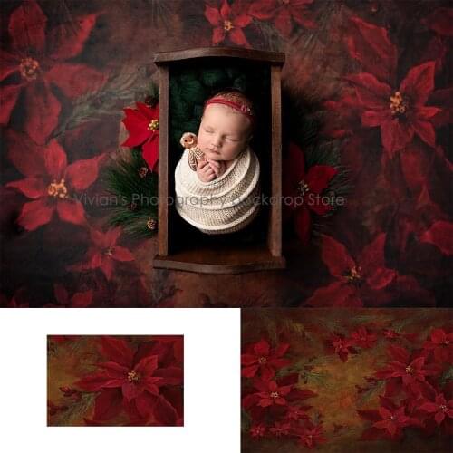 Red Floral Background Oil Painting Photography Baby Photography Flowers Spring Adult Portrait Background Girl Kids Photostudio