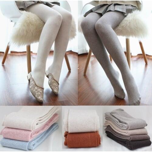 Hot Winter Warm Pantyhose Tights High Elastic Waist Cashmere Thick Stockings Tights Female Candy Color Striped Pantyhose