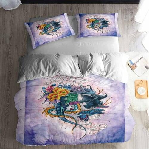 HELENGILI 3D Bedding Set Magic Monster series Art Print Duvet cover set bedclothes with pillowcase bed set home Textiles