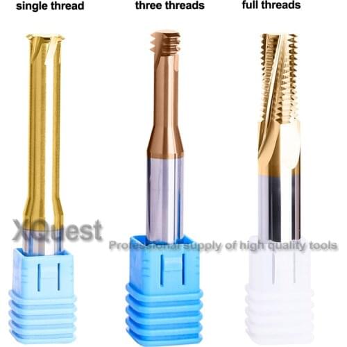 XQuest CNC Carbide Thread Milling Cutter M1 M1.2 M1.4 M1.6 M1.8 M2 M2.5 M3 M4 M5 M6 M8 Machine end Mill Cutters M10 M12 M14 M16