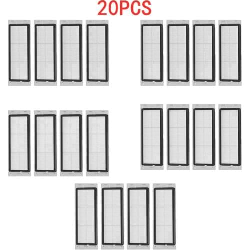 20pcs Washable Hepa Air filter Universal for Xiaomi Roborock and Mijia, 1/2/1S Gen rockrobo s5 s6 max pure maxv Mi Robot Kits