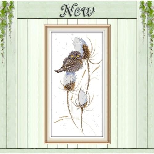 A bird in the snow animal diy decor painting counted printed on canvas DMC 14CT 11CT Cross Stitch Needlework Sets Embroidery kit
