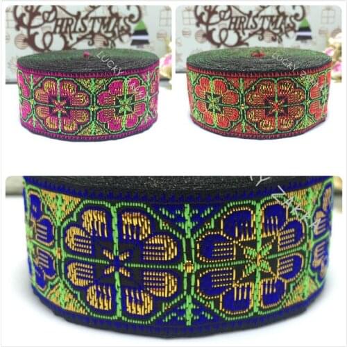 2015 new 1-1/2" 33mm 7yards/lot Zakka Handmade Accessories Ribbon Laciness Woven Jacquard Ribbon