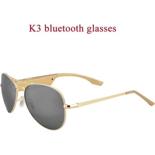 New k3a bluetooth glasses polarized intelligent gloden black glasses with bluetooth 4.1 headset for driving songs called