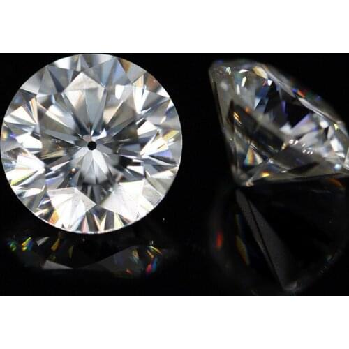 New Arrival Extremely Sparkling Round Brilliant Cut Diamond Test Past D Color Loose Moissanite Beads for Ring DIY Jewelry Making