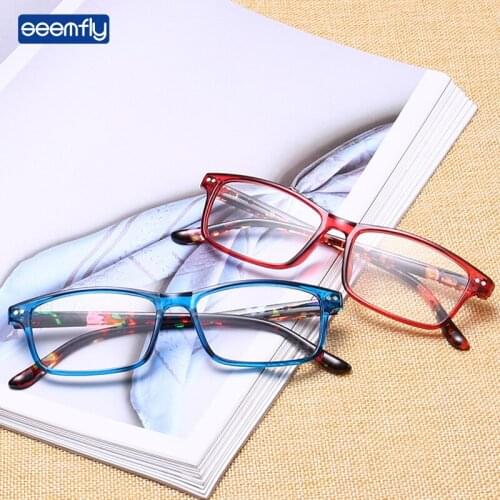 Seemfly Fashion Floral Full Frame Reading Glasses Women Men Colorful Frame Clear Lens Presbyopia Eyeglasses Diopters +1.0 +4.0